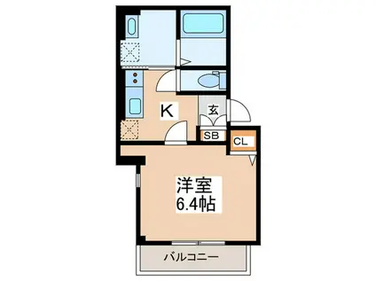  グランマチヤ(1K/3階)の間取り写真