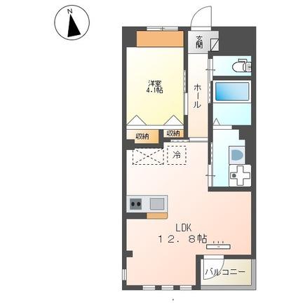 アリエス八本松(1LDK/2階)の間取り写真