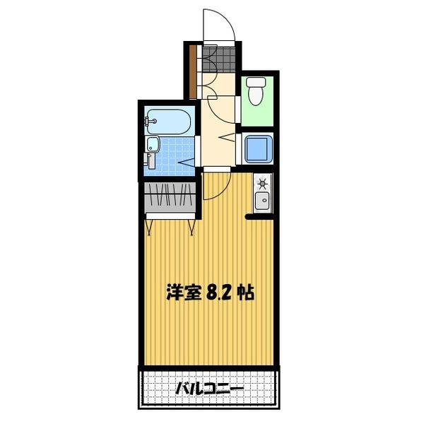 ダイアパレス玉園(ワンルーム/2階)の間取り写真