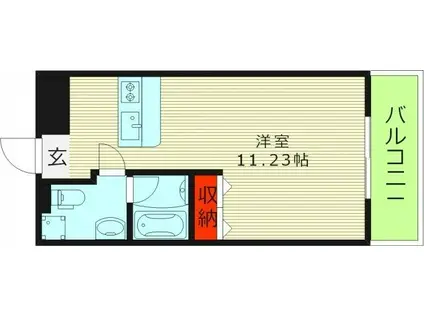 シャトーアスティナ京橋アルト(ワンルーム/5階)の間取り写真