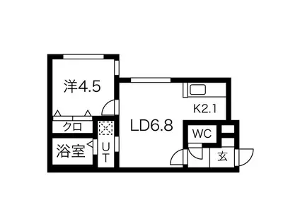 プリエスタ(1LDK/2階)の間取り写真
