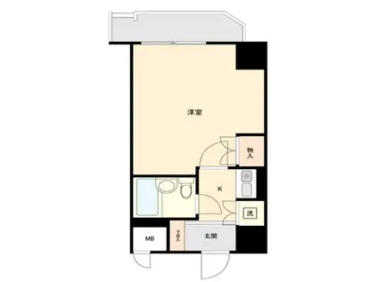 ライオンズマンション白山駅前(1K/8階)の間取り写真