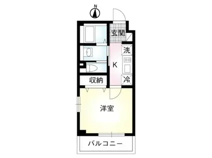 BCASA TATEKAWA(1K/2階)の間取り写真