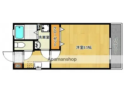 リブレア福重南B(1K/2階)の間取り写真