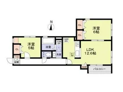西東京市保谷町1丁目計画(2LDK/1階)の間取り写真