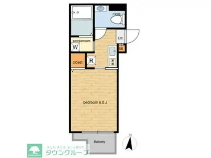 サニーヒルコート中野坂上(1K/2階)の間取り写真