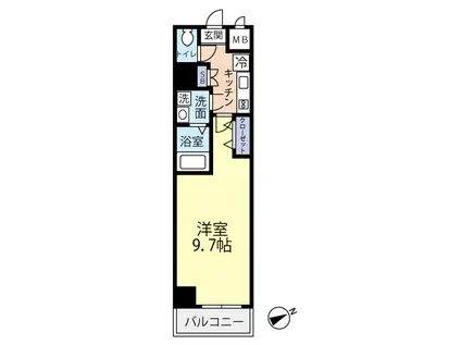 グランヴァン東中野III(1K/7階)の間取り写真