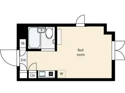 エルミ東十条(ワンルーム/2階)の間取り写真