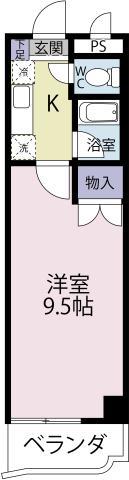 モルシェラ弐番館(1K/3階)の間取り写真