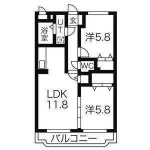 LM.FACTORY III(2LDK/2階)の間取り写真