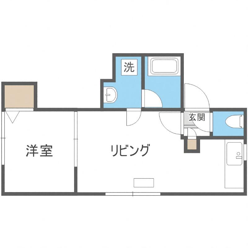ステージ412(1LDK/3階)の間取り写真
