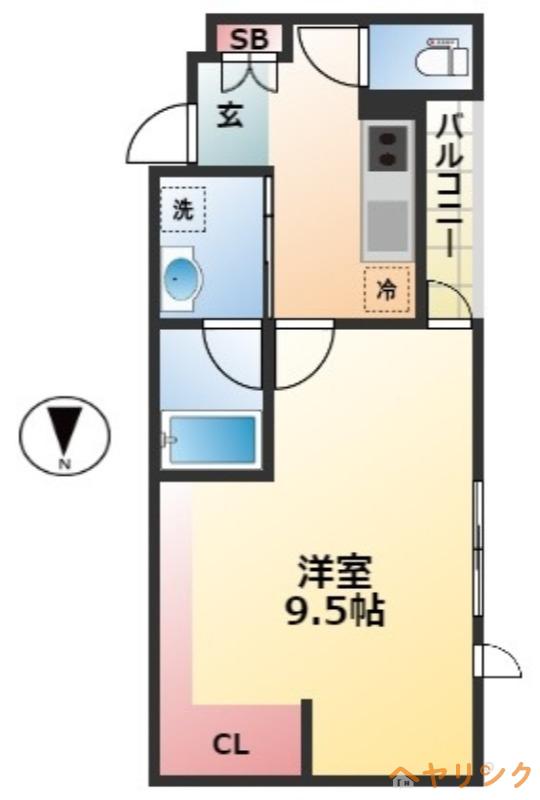 AT小舟(1K/4階)の間取り写真