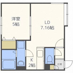 アバンティII(1LDK/3階)の間取り写真