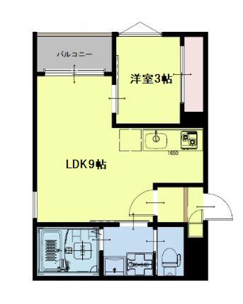 REGALEST FIRST咲(1LDK/1階)の間取り写真