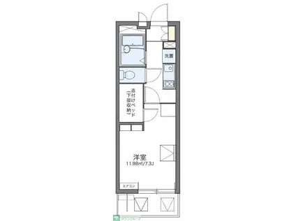 レオパレスヴィルヌーブ(1K/2階)の間取り写真