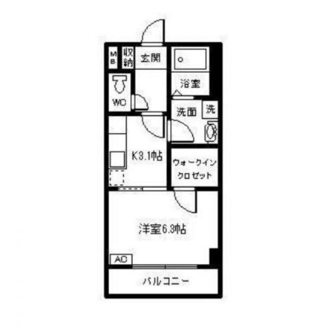 REREVE ZERO(1K/4階)の間取り写真