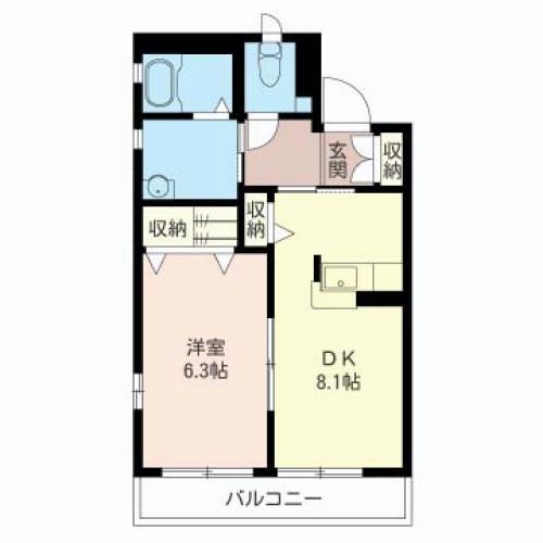 クオーレ(1LDK/3階)の間取り写真