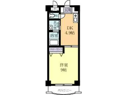 ルヴィオI(1DK/5階)の間取り写真