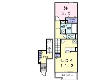エレガンス メゾン II(1LDK/2階)の間取り写真