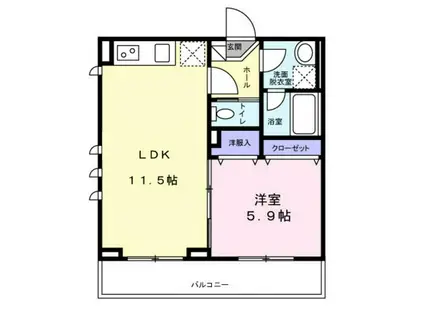ルベイジュ久が原(1LDK/3階)の間取り写真