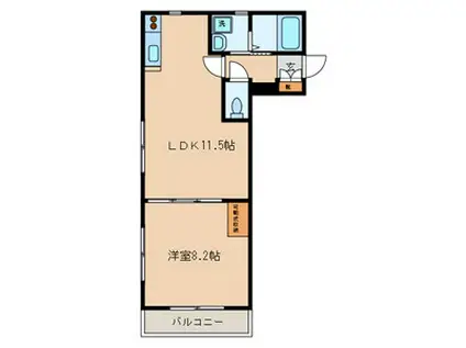 フォレストメゾン(1LDK/2階)の間取り写真