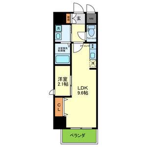 ONLYONE布施(1LDK/4階)の間取り写真