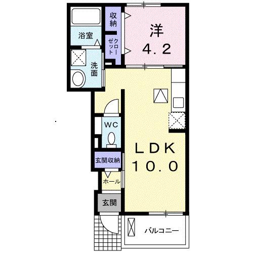 エムティーハイツI(1LDK/1階)の間取り写真