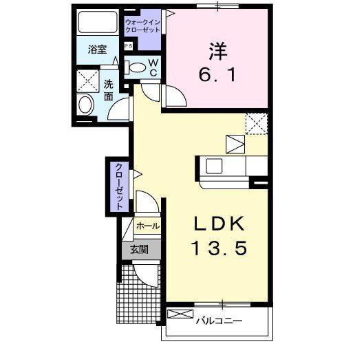 サン グリーン(1LDK/1階)の間取り写真
