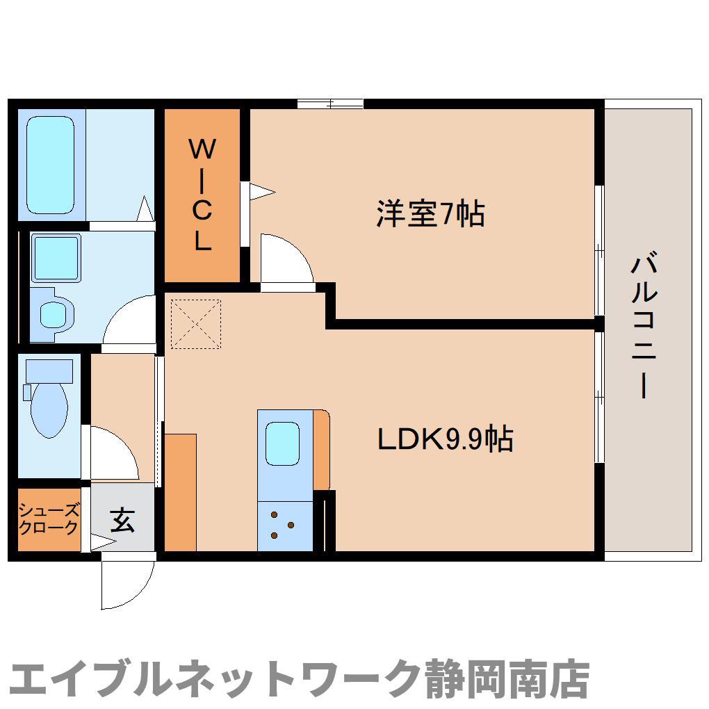 HEIMMAISON中田本町D(1LDK/2階)の間取り写真