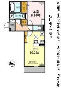 リリオ・ウノ(1LDK/2階)の間取り写真