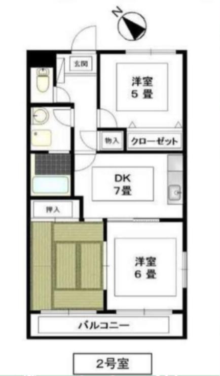 ハピネス細米(3DK/3階)の間取り写真