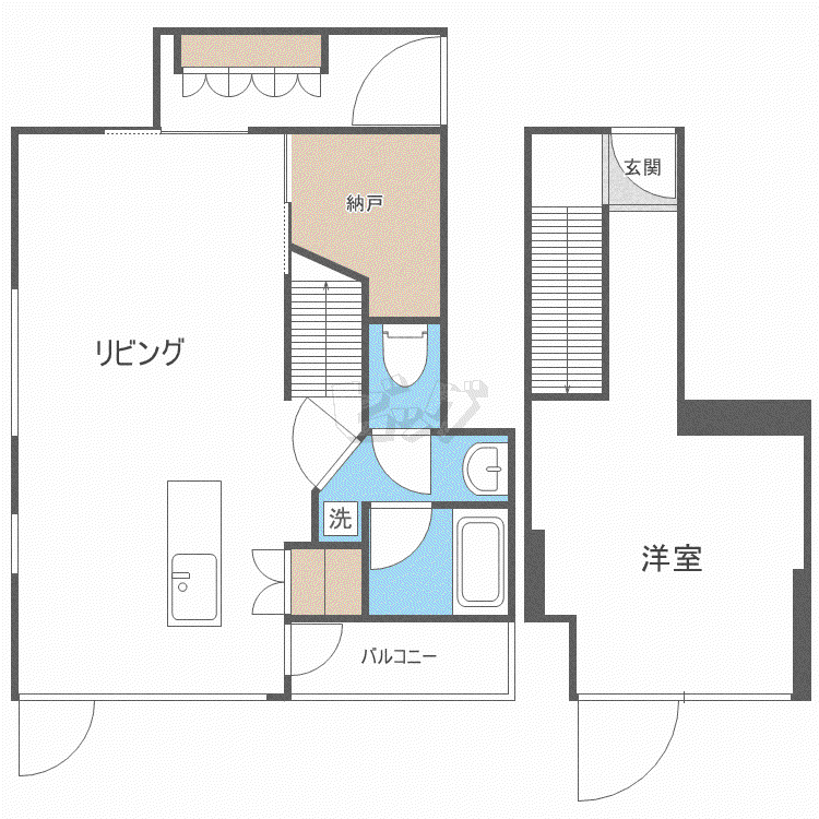 LIEN DE SIX(1LDK/4階)の間取り写真