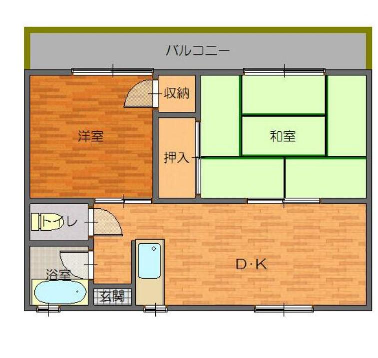 平山ビル(2DK/3階)の間取り写真