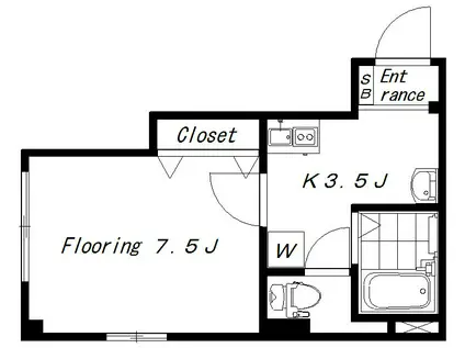 メゾンREI(1K/1階)の間取り写真