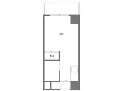 セントラル本厚木(ワンルーム/2階)の間取り写真