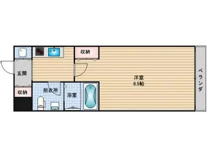 WELINA日本橋(1K/6階)の間取り写真