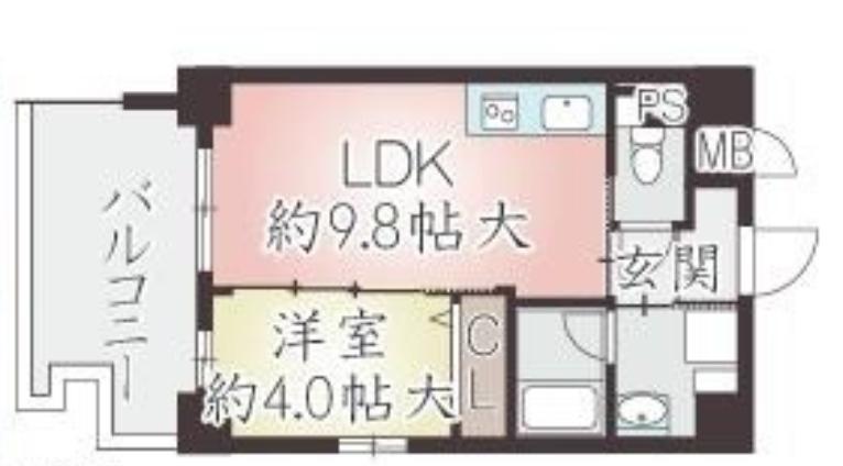 ティーズガーデン(1LDK/7階)の間取り写真