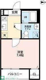 ガーデンプレイス(1K/3階)の間取り写真