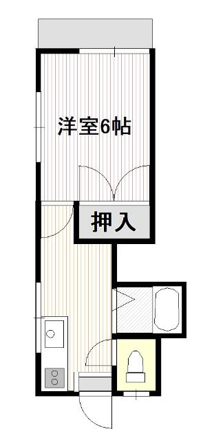 メゾンフォレストB(1K/1階)の間取り写真