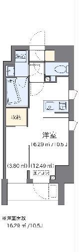 LOVIE麻布十番(ワンルーム/6階)の間取り写真
