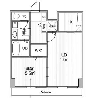 ICON PLACE SHIBAKOEN(1LDK/11階)の間取り写真