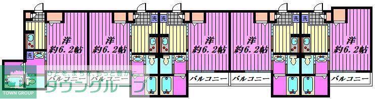 GRAN LIOR東川口(1K/2階)の間取り写真