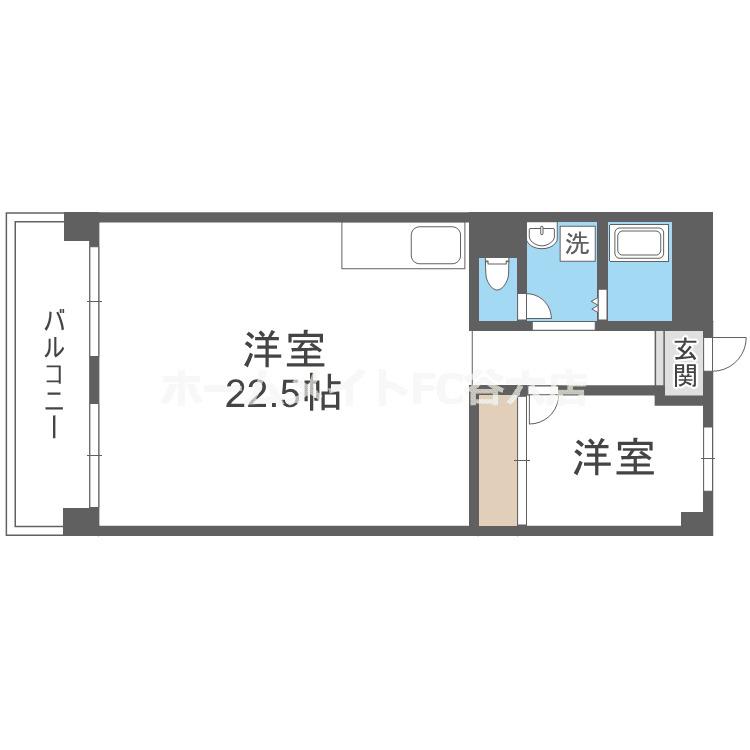 シャトー西梅田(1LDK/3階)の間取り写真