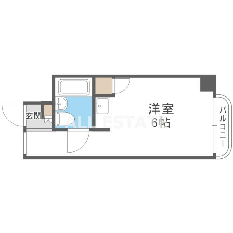 今里ヒルトン(ワンルーム/5階)の間取り写真
