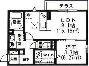 ラインハット・グランバニア グランバニア(1LDK/1階)の間取り写真