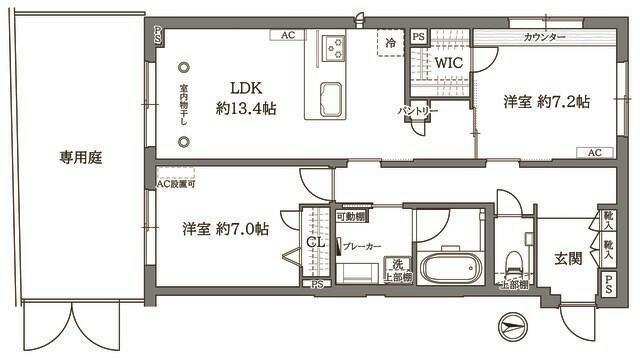 SIGNATURE07(2LDK/1階)の間取り写真