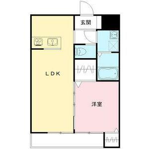 カサベルテ北花田III(1LDK/1階)の間取り写真