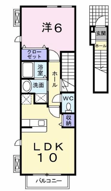 コモドプレッソ(1LDK/2階)の間取り写真