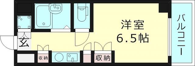 日興パレス都島(ワンルーム/8階)の間取り写真