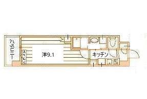 UNI TWINTOWER WISDOM(1K/7階)の間取り写真